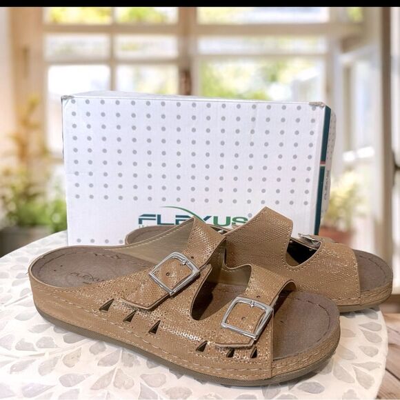 Flexus by Spring Step Samuella Supportive 2 Strap Sandal Slide Mule Size EU 38 - Picture 3 of 15